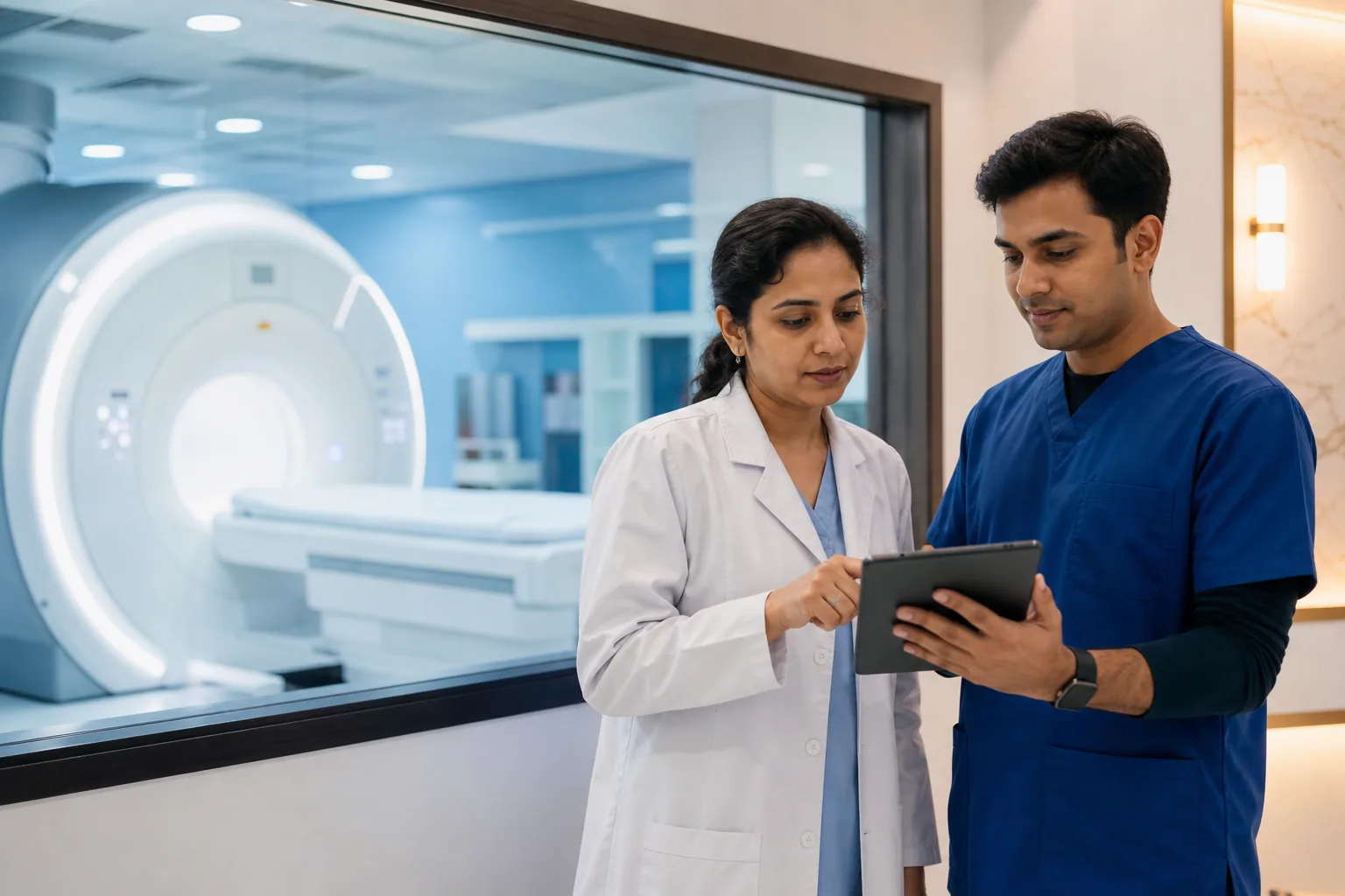 Advanced medical technology in a modern Indian hospital